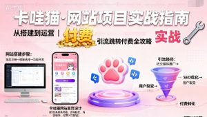 卡哇猫·网站项目，网站搭建与运营以及引流跳转付费-淘金日记
