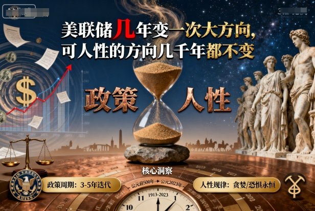 付费文章:美联储几年变一次大方向,可人性的方向几千年都不变-淘金日记