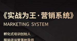 服装老板必修课《实战为王-营销系统》实现业绩被动式增长-淘金日记