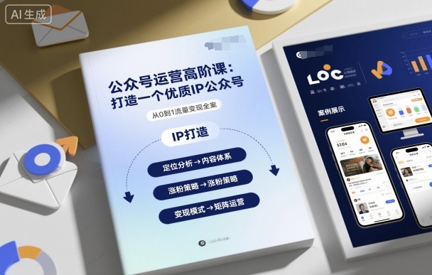 公众号运营高阶课,打造一个优质IP公众号-淘金日记