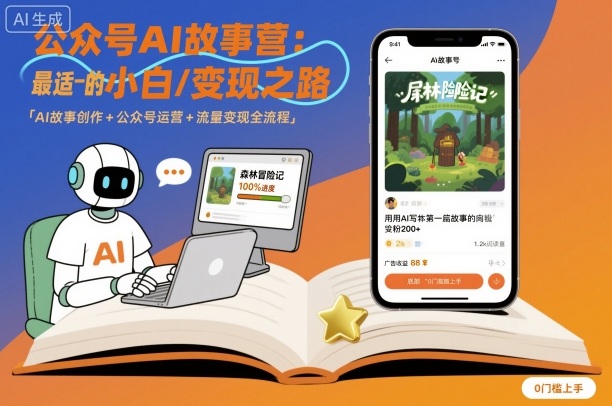 公众号ai故事营,最适合小白的自媒体变现之路-淘金日记