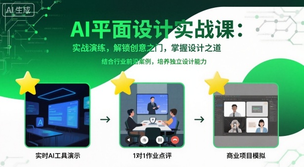 AI平面设计实战课,实战演练,解锁创意之门,掌握设计之道-淘金日记