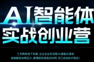 AI智能体实体战创业营（深圳9月23-25日），多维度助力老板、管理层、员工提升效能-淘金日记