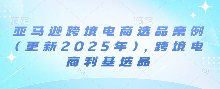 亚马逊跨境电商选品案例(更新2025年10月),跨境电商利基选品-淘金日记