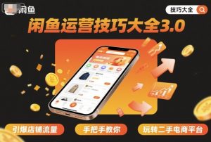 闲鱼运营技巧大全3.0,引爆店铺流量,手把手教你玩转二手电商平台-淘金日记