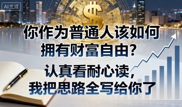 付费文章:你作为普通人该如何拥有财富自由?认真看耐心读,我把思路全写给你了-淘金日记