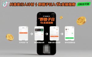 抖音发行人计划全新野路子玩法,随时随地,只要有手机,就能操作,日入1k+【揭秘】-淘金日记