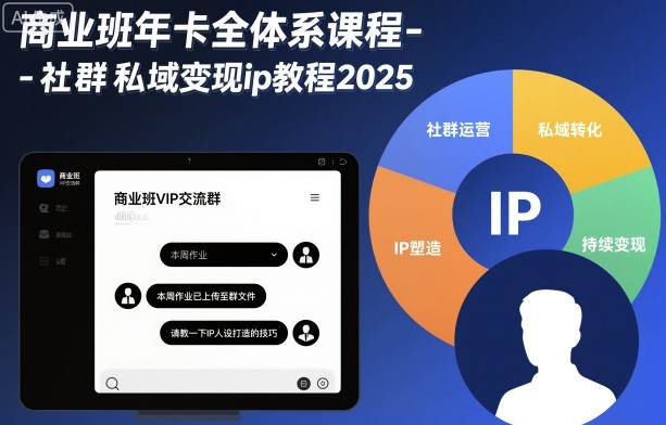 商业班年卡全体系课程-社群私域变现ip教程2025-淘金日记