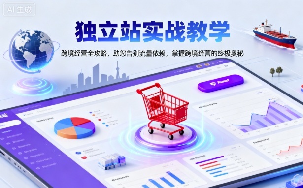 独立站实战教学,跨境经营全攻略,助您告别流量依赖,掌握跨境经营的终极奥-淘金日记