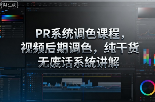PR系统调色课程，视频后期调色，纯干货无废话系统讲解-淘金日记