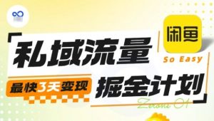 私域流量掘金计划实战训练营,最快3天变现-淘金日记