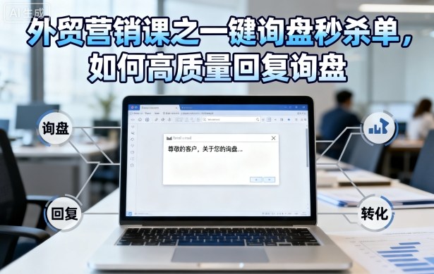 外贸营销课之一键询盘秒杀单,如何高质量回复询盘-淘金日记