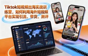 Tiktok短视频出海实战训练营，如何利用海外短视频平台实现引流、带货、测评-淘金日记