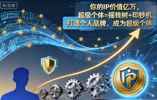 你的IP价值亿万，超级个体=摇钱树+印钞机，打造个人品牌，成为超级个体-淘金日记