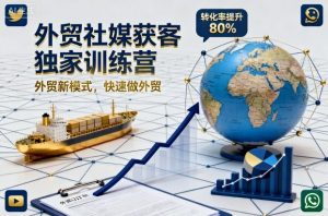 外贸社媒获客独家训练营,外贸新模式,快速做外贸-淘金日记