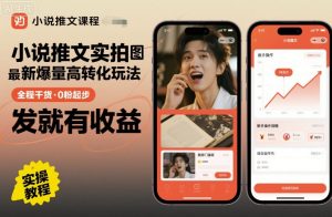 小说推文实拍双图文最新爆量高转化玩法,全程干货,0粉起步,发就有收益-淘金日记