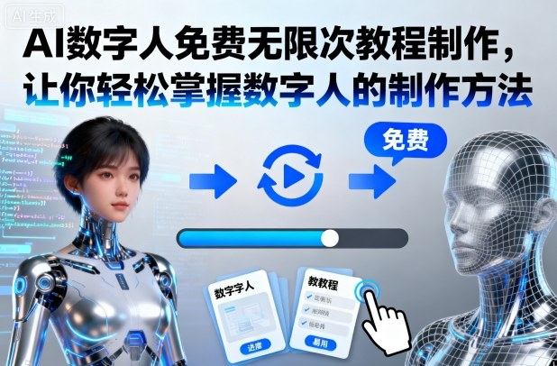 AI数字人免费无限次教程制作,让你轻松掌握数字人的制作方法-淘金日记