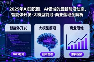 2025年AI知识圈,AI领域的最新前沿动态,智能体开发-大模型前沿-商业落地全解析-淘金日记