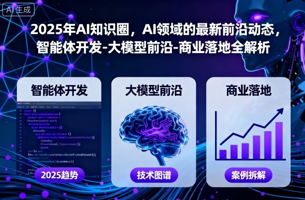 2025年AI知识圈，AI领域的最新前沿动态，智能体开发-大模型前沿-商业落地全解析-淘金日记