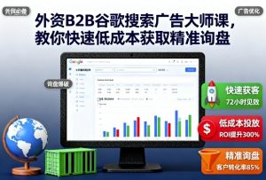 外资B2B谷歌搜索广告大师课，教你快速低成本获取精准询盘-淘金日记