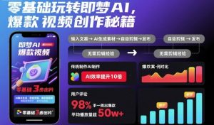 零基础玩转即梦AI,爆款视频创作秘籍-淘金日记