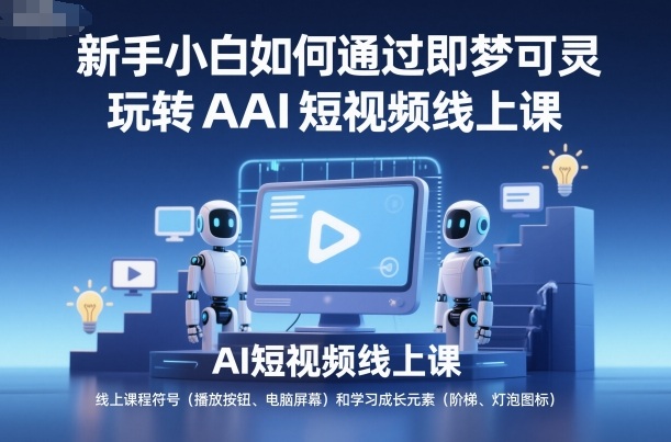 新手小白如何通过即梦可灵玩转AI短视频线上课-淘金日记