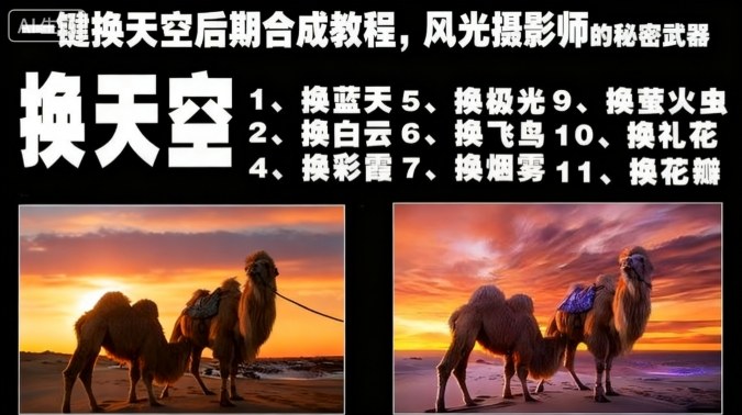 一键换天空后期合成教程,风光摄影师的秘密武器-淘金日记