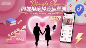 同城相亲抖音运营课,从入门到精通的实战指南,快速高效匹配对象-淘金日记