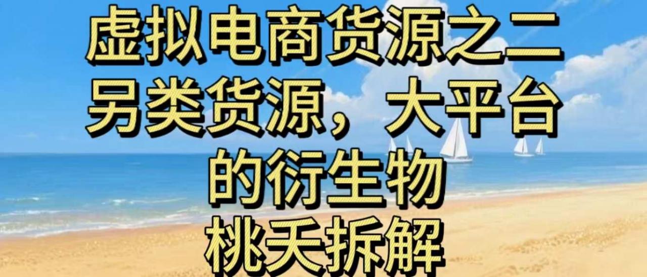 虚拟电商之二—另类的货源,大平台的衍生物-淘金日记