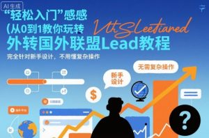 国外联盟賺美刀项目,从0到1教你玩转国外联盟Lead教程,纯新手可操作性100%-淘金日记