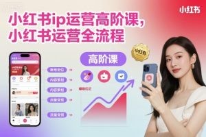 小红书ip运营高阶课，小红书运营全流程-淘金日记
