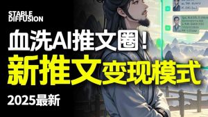 最新AI动态电影漫画小说推文，全流程实操教学，小白也能月入1W+-淘金日记