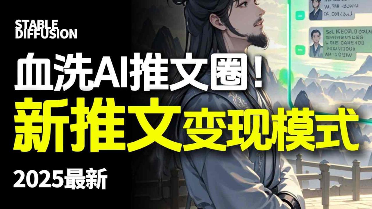 最新AI动态电影漫画小说推文，全流程实操教学，小白也能月入1W+-淘金日记