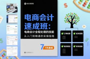 电商会计速成班,电商会计全程处理的技能-淘金日记