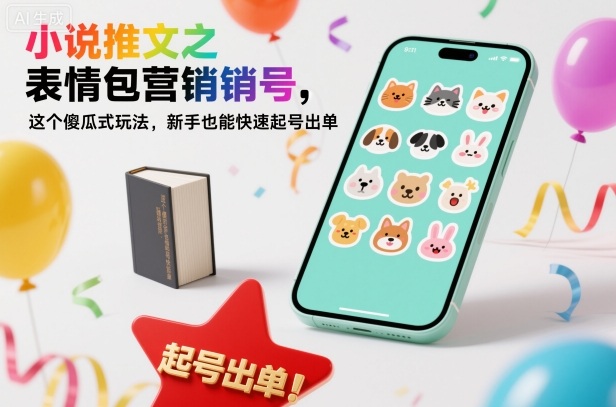 小说推文之表情包营销号,这个傻瓜式玩法,新手也能快速起号出单-淘金日记