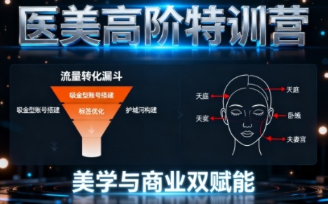 0-1000W医美高阶特训营课程,美学与商业双赋能-淘金日记