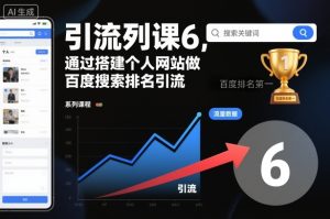 引流系列课6,通过搭建个人网站做百度搜索排名引流-淘金日记