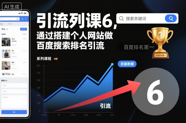引流系列课6,通过搭建个人网站做百度搜索排名引流-淘金日记