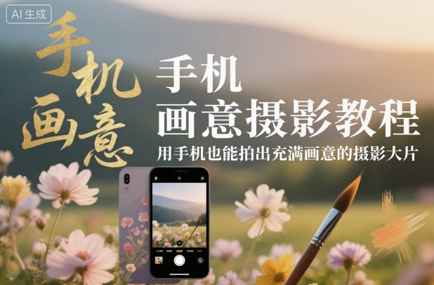手机画意摄影教程,用手机也能拍出充满画意的摄影大片-淘金日记