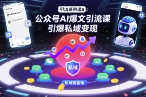 引流系列课8：公众号AI爆文引流课，引爆私域变现-淘金日记