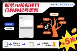 即梦AI拉新项目几种起号思路，一单5米，操作简单易上手-淘金日记