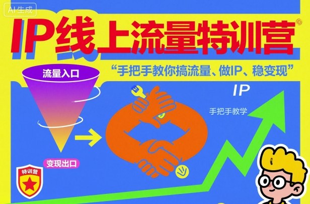 IP线上流量特训营,手把手教你搞流量、做IP、稳变现-淘金日记