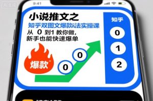 小说推文之知乎双图文爆款玩法实操课，从0到1教你做，新手也能快速爆单-淘金日记