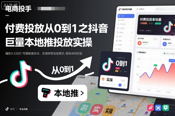 付费投放从0到1之抖音巨量本地推投放实操-淘金日记