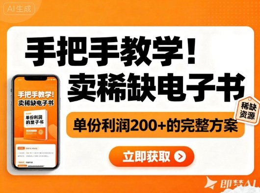 手把手教学!在小红书卖稀缺电子书,单份利润2张+的完整方案-淘金日记