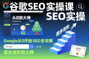谷歌SEO实操课,Google从0开始SEO全攻略,逐步进阶到大神-淘金日记