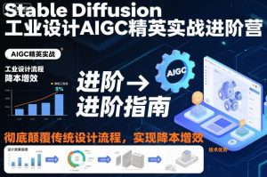 Stable Diffusion工业设计AIGC精英实战进阶营,彻底颠覆传统设计流程,实现降本增效-淘金日记