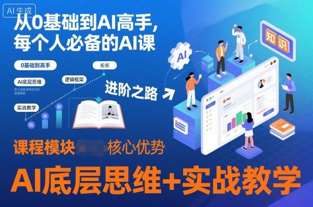 从0基础到AI高手,每个人必备的AI课,AI底层思维+实战教学-淘金日记