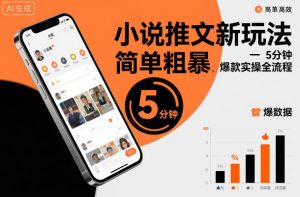 小说推文新玩法，简单粗爆，5分种一个爆款实操全流程-淘金日记