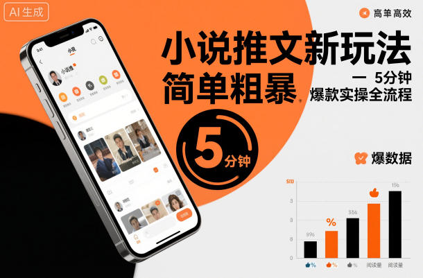小说推文新玩法，简单粗爆，5分种一个爆款实操全流程-淘金日记
